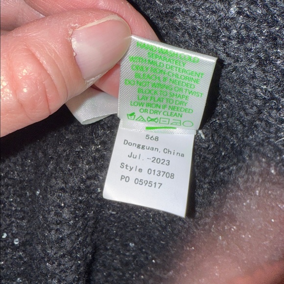 Lilly Pulitzer Amal Metallic Black Open Longer Cardigan rhinestone buttons XL - Picture 8 of 14